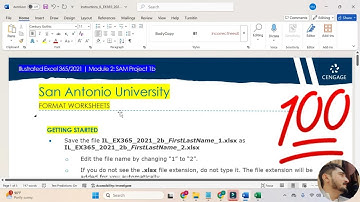 Illustrated Excel 365/2021 | Module 2: SAM Project 1b  #SanAntonioUniversity#IllustratedExcelModule2