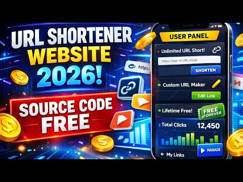 How to Make a URL Shortener Website 2026 | Free Source Code | Make URL Shortener in Mobile