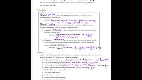 1.2 OpenStax Statistics Video #1