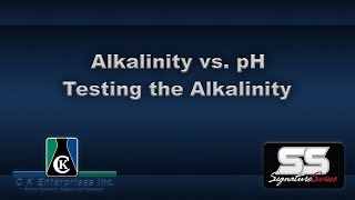 Alkalinity vs. pH - Testing Alkalinity