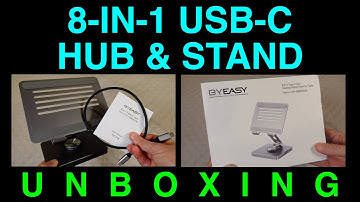 Unboxing 8-in-1 USB-C Hub and Stand for Tablet Laptop iPad Macbook by BYEASY Docking Station