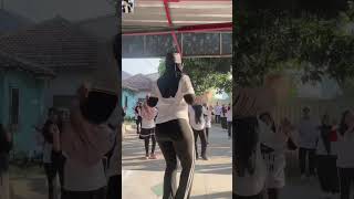 Uji coba outfit legging olahraga hijab yang cantik