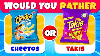 Would You Rather Food Edition  Quiz Guess
