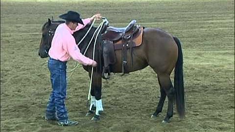 Training horse not to walk off when mounting - Clinton Anderson