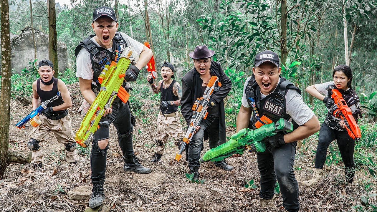 LTT Game Nerf War : Jungle Warriors SEAL X Nerf Guns Fight Crime Rocket Crazy Diamond - YouTube