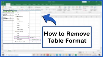 How To Remove Table Format In Excel (Easy Ways To Remove Table Formatting In Microsoft Excel)