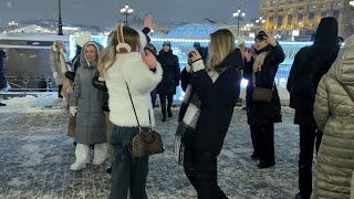 Russian Fairy Tale. New Year&#39;s atmosphere and Folk Festivities. Moscow Walk・4K