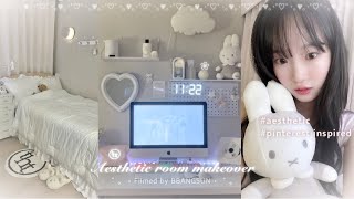 Room makeover ♡* | 화이트에 핑크 한방울 방 꾸미기🧴🍥🩰 | 핀터레스트st 데스크테리어 | 인테리어 소품 언박싱 | deskterior | 작은 방 룸투어