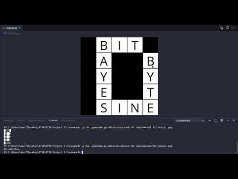CS50's Introduction to Artificial Intelligence with Python | Project 3 Crossword | Rishon Fernandes