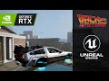 BACK TO THE FUTURE beta (Hill Valley) in UNREAL ENGINE 5 - First Gameplay - RTX on