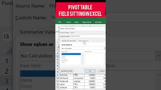 Pivot Table Excel #exceltips #pivottable #shorts #zahirgraphics