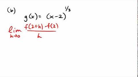 3.004 Differentiability Example 2 - Vertical Tangent