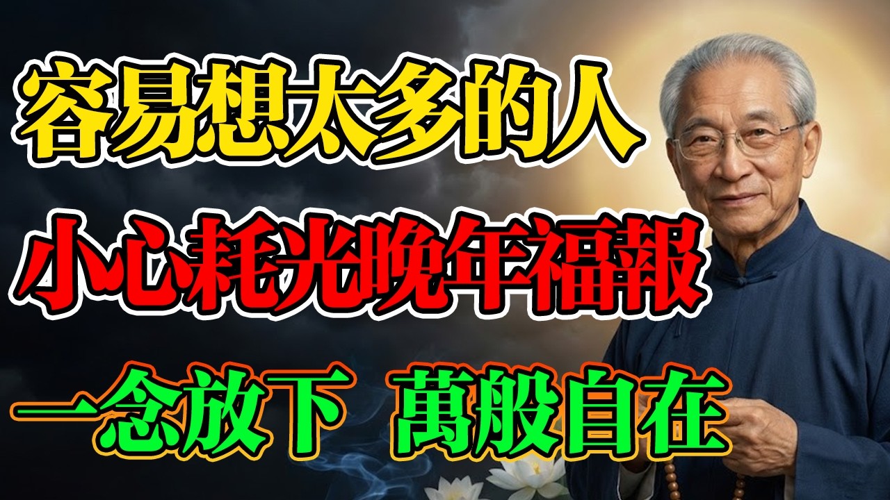南懷瑾：怎樣才能停止胡思亂想？容易想太多的人，當心這三種「毒念」耗盡你的晚年福報！再忙也要花5分鐘看看，化解人生焦慮！#南懷瑾 #佛學智慧 #六祖慧能 #情緒內耗 #因果輪回 #儒釋道 #佛學 #佛法