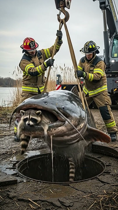 GIANT Catfish and Raccoon Rescue!