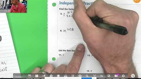 Chapter 3 Lesson 7: Factors and Multiples
