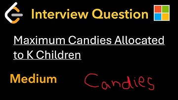 Maximum Candies Allocated To K Children - Leetcode 2226 - Python