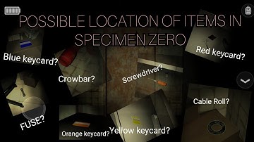 POSSIBLE LOCATION OF ITEMS | SPECIMEN ZERO  (Tagalog tutorial)