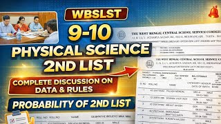 SLST IX-X physical science second(2nd) list|WBSLST-2025 verification|Physical sc. 9-10 2nd list