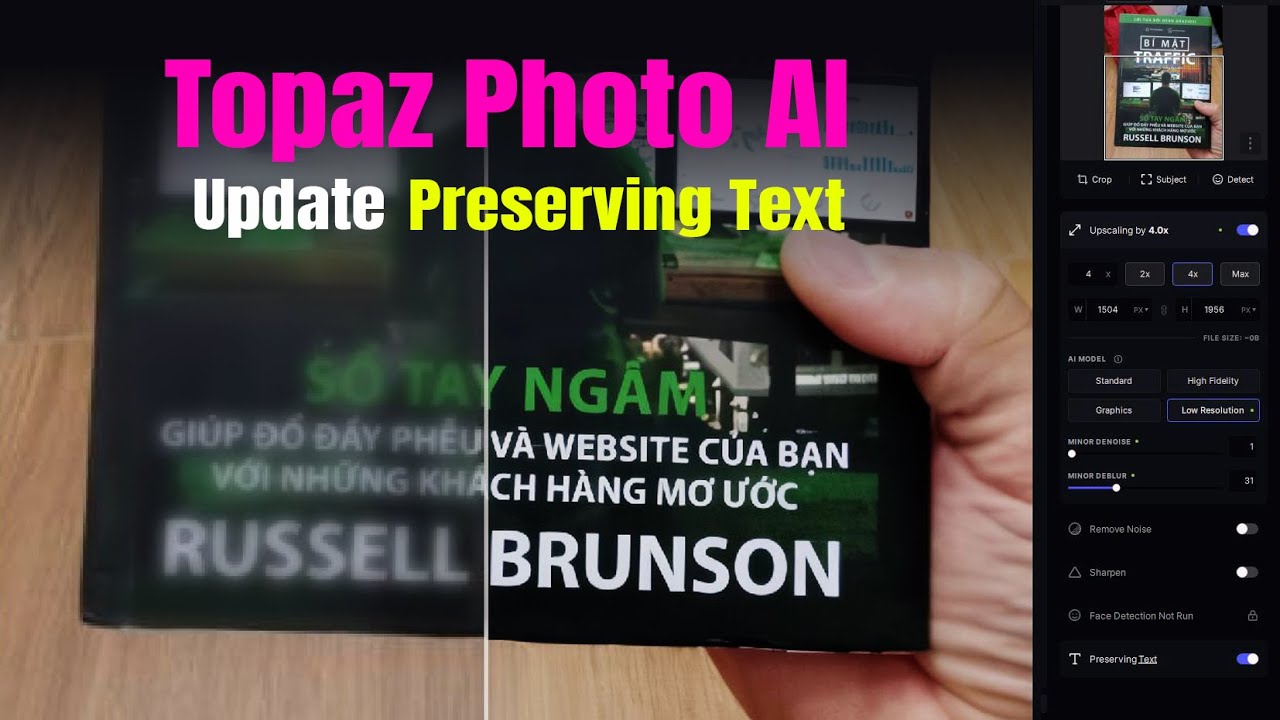 Review Topaz photo AI update Preserving Text | chiasepts - YouTube