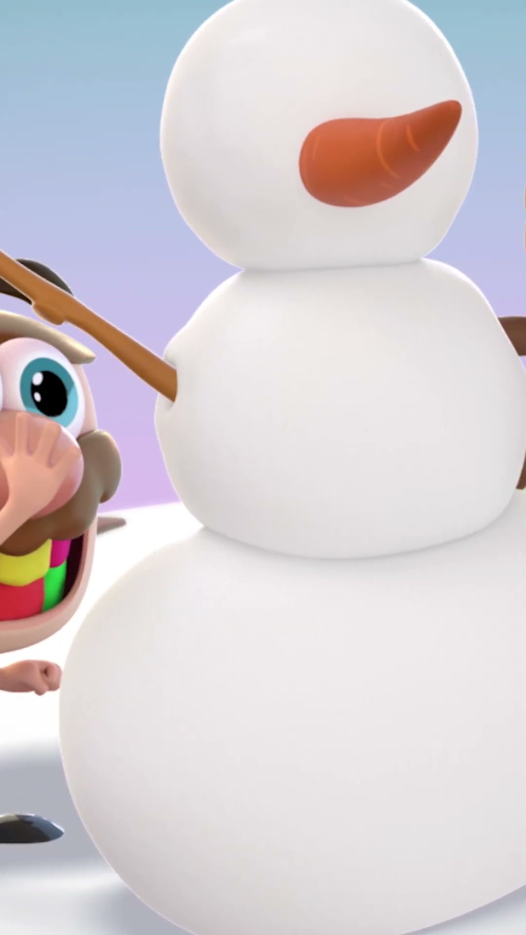 Construindo um boneco de neve juntos! #Shorts