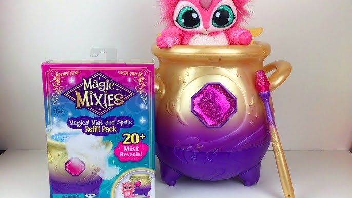 Magic Mixies Magical Gem Surprise Fire Magic Cauldron - Reveal a  Non-Electronic Mixie Plushie and Magic Ring with a pop up Reveal from The  Fizzing