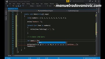 LINQ - 1. A Simple LINQ Query