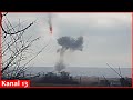 Moment of downing of Russian fighter plane that was struck in Luhansk -Burning, it crashes to ground