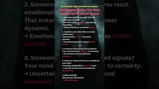 Psychological Tactics That Make People Lose Emotional Control #shorts #darkpsychology #humanbehavior