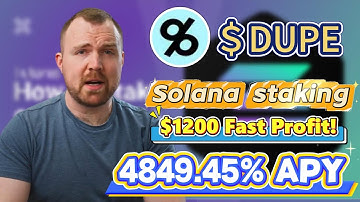 DUPE Coin Stake & Farming Dupe solana – Achieve 4849.45% APY Crypto Gains
