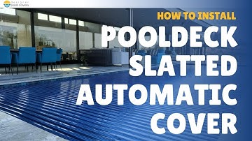 How to install a pooldeck slatted automatic cover.