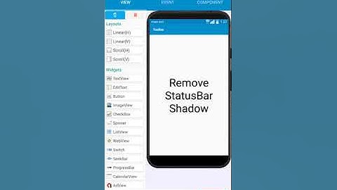 Remove the Shadow under the StatusBar...