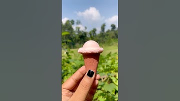 how to make ice cream very easily with clay #creative #diy #art #craft #clay #clayart