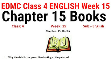 EDMC Class 4 English Week 15 Chapter 15 Books @KNOWLEDGEKINGDOMsolution MCD worksheet kaksha 4 English