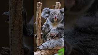 🐨🐾Watch A Koala Bear Eat Leaves!🌿 #koala #cutebaby #animalfacts #shortvideo
