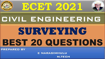 ECET 2021 |  Surveying | 20 Best Questions Part   1