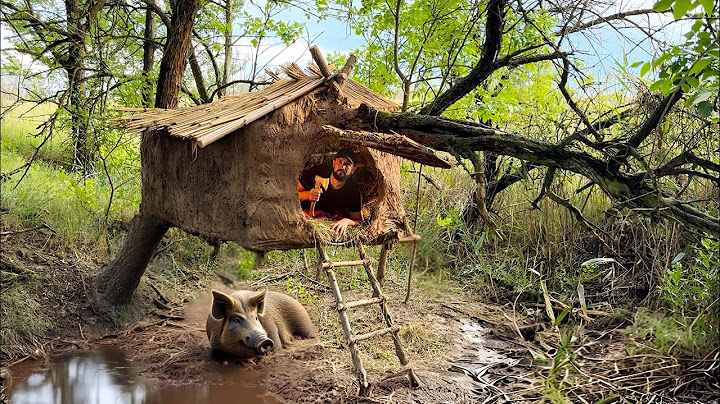 Building a Suspended Clay Shelter | Primitive Survival Skills in the Wild