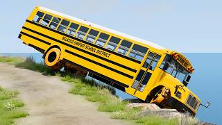 Brake Fail! Bus Hanging Over a Deadly Cliff 15 😱 | BeamNG.drive screenshot 1