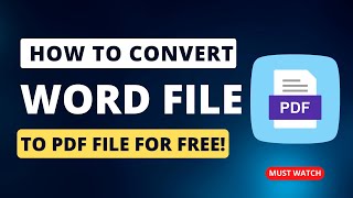 How To Convert PDF To WORD or WORD To PDF File For Free!