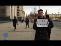 Нет войне! Схвачен за плакат в Москве