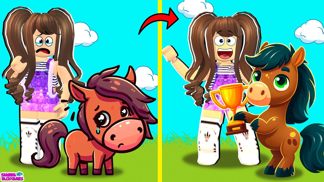 OS VALENTÕES HUMILHARAM MEU CAVALO E ELE DEU A VOLTA POR CIMA!! Horse Race Simulator 🏇Roblox