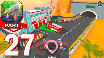 Vehicle Masters - Gameplay Walkthrough Part 27 Reach The Fire Station (Android, iOS)
