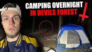 THE SCARIEST NIGHT OF MY LIFE - CAMPING OVERNIGHT IN HAUNTED DEVILS FOREST