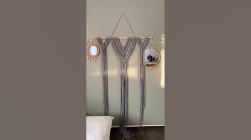 Making Large Macrame Wall Hanging | Gray Wall Decor | Boho Wall Art | Make Wall Tapestry with me