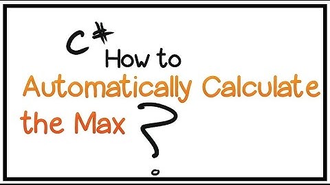 How to Edit Excel Worksheet Using C# -Part 11- (Automatically Calculate the Max)