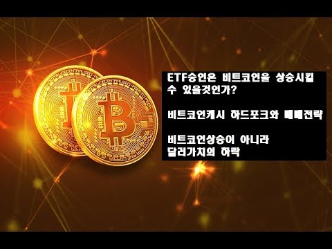 ETF승인은 비트코인을 상승시킬 수 있을것인가? 비트코인캐시 하드포크와 매매전략, 비트코인상승이 아니라 달러가치의 하락