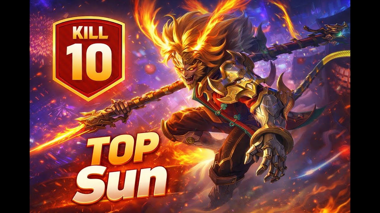 Sun Top 1 with 10 kill but crazy damage !!!