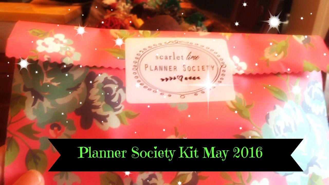 Planner Society Kit May 2016
