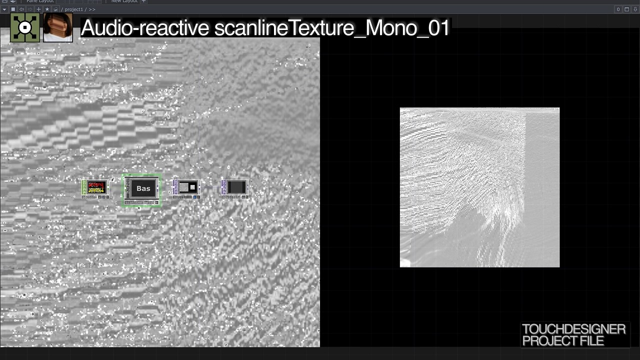 audio-reactive scanlineTexture_Mono_01 | project file