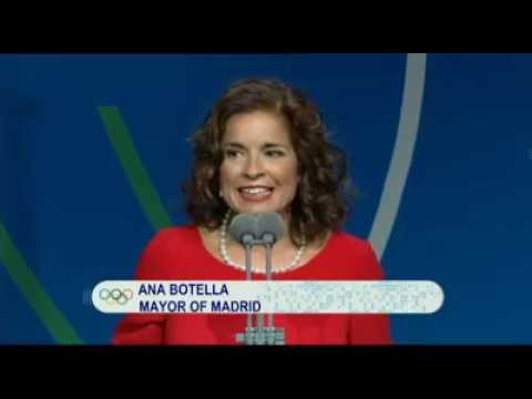 Ana Botella hablando ingles ridiculo candidatura olimpica Madrid 2020 en Buenos Aires