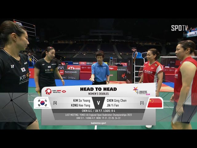 [BWF] WD - Quarterfinals | KIM u0026 KONG vs CHEN u0026 JIA H/L class=